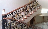 Architectural staircase metal and glass work 1