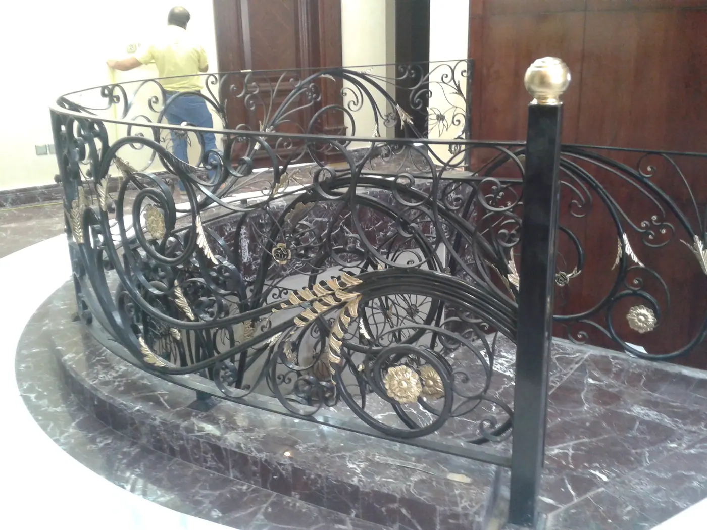 Architectural staircase metal and glass work 5