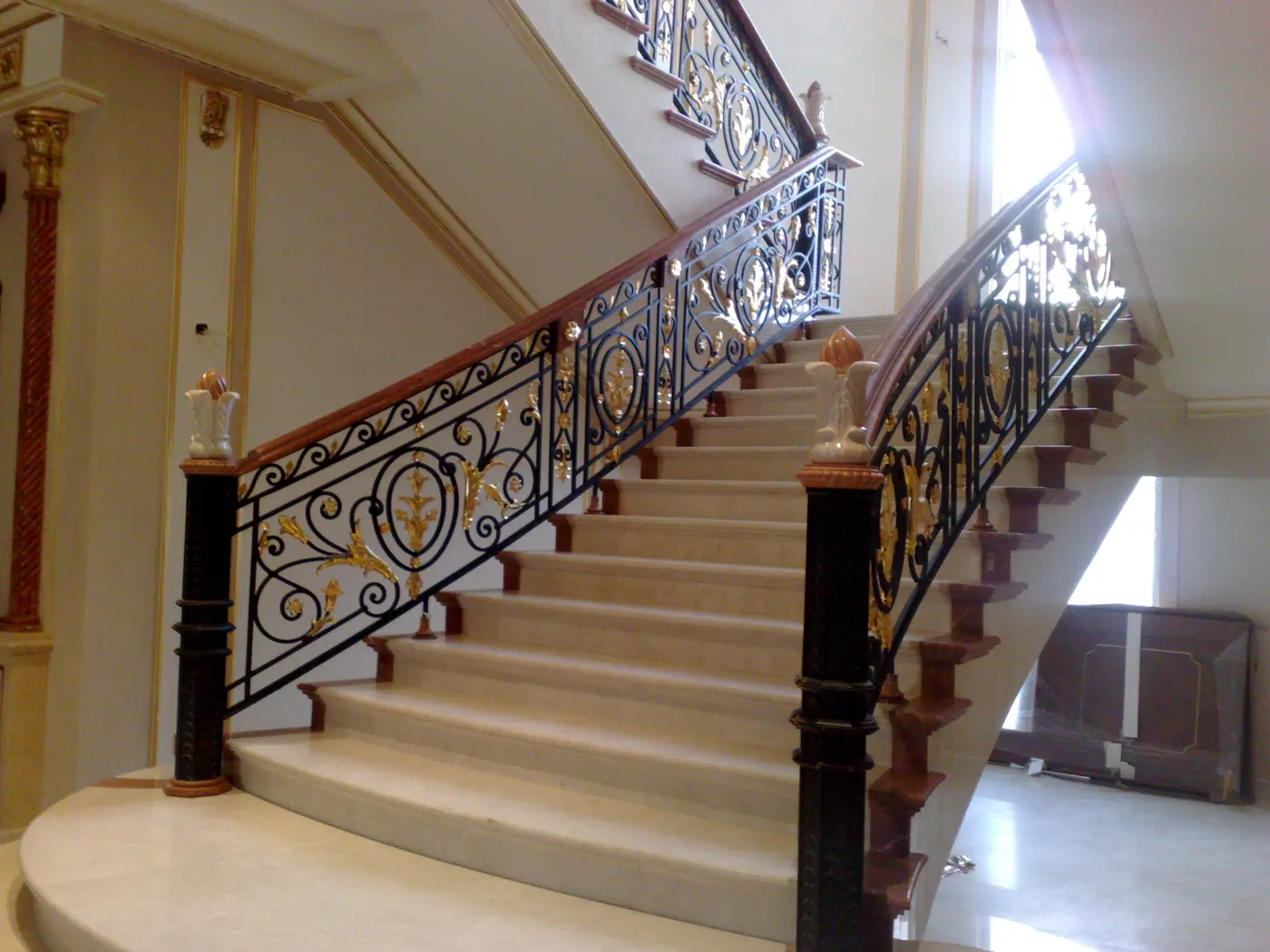 Architectural staircase metal and glass work 6