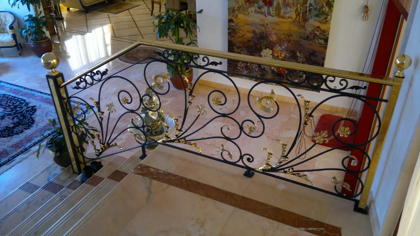 Architectural staircase metal and glass work 9