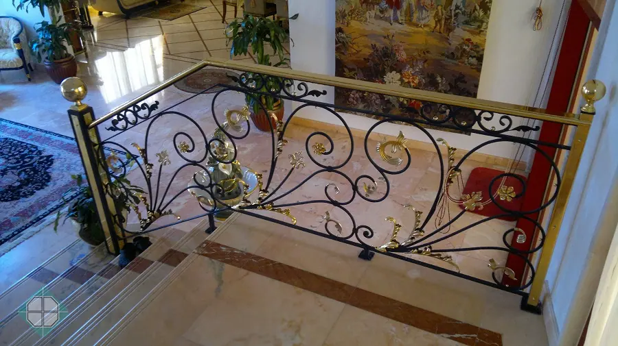 Architectural staircase metal and glass work 13